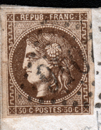 Y & T N°47 SUR LETTRE DE LILLE POUR GLASGOW (ECOSSE)5VOIE ANGLAISE) - 1870 Uitgave Van Bordeaux