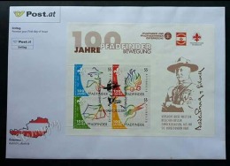 Austria 100th Anniversary Of Scouts 2007 Scout Camping Uniform (miniature FDC) - Other & Unclassified