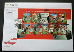 Austria 100 Years Of Football 2004 Games Sport Sports (miniature FDC) - Other & Unclassified