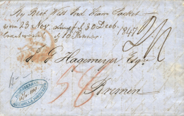 PUERTO RICO. 1847. Carta De Aguadilla A Bremen. Marca Del Encaminador "Shoroder And Cª / Aguadilla Puerto... - Puerto Rico