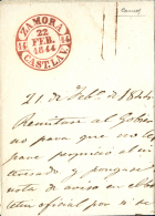 D.P. 14. 1844. Zamora. Comunicación De Correos Al Jefe Superior Político, En La Que Se Utiliza El... - ...-1850 Vorphilatelie