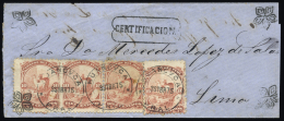 PERU. Ø 11(4) En Certificado Circulado De Huencavelica A Lima, El 3/9/1875. Al Dorso Llegada Y Firma Del... - Peru