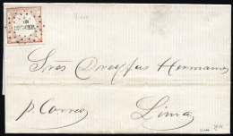 PERU. Ø 8 En Carta Completa Circulada De Huancayo A Lima, El 13/7/1866. Mat. "ON CONCEP.". Al Dorso Llegada.... - Pérou