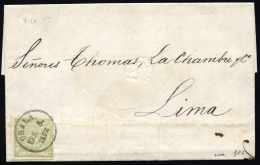 PERU. Ø 13 En Carta Completa Circulada A Lima, El 3/2/1873. Mat. Fechador "CHALA". Al Dorso Llegada.... - Peru