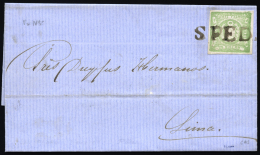 PERU. Ø 13 En Carta Completa Circulada A Lima, El 3/11/1869. Marca Lineal "SPED.". Al Dorso Llegada.... - Pérou
