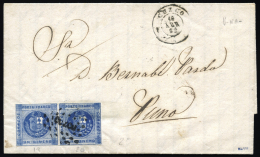 PERU. Ø 6(2) En Carta Completa Circulada A Puno, El 19/4/1862. Mat. "CUZCO". Marquilla Lamy. Muy Rara. - Peru