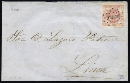 PERU. Ø 5 En Envuelta Circulada A Lima, El 21/3/1859. Mat. "PASCO". Marquilla Lamy. Rara. - Pérou