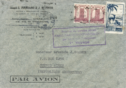 MARRUECOS FRANCÉS. Carta Circulada Por 1er. Vuelo Casablanca - Dakar - Río - Buenos Aíres -... - Other & Unclassified