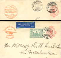 INDIAS HOLANDESAS. 2 Sobres Entero Postal Especiales Para El Correo Aéreo En 10-12 Días Diferente... - Other & Unclassified