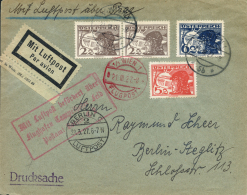 AUSTRIA. Carta Circulada Por Primer Vuelo Viena-Praga-Dresden-Berlín, Año 1927. Cat. Muller 120.... - Other & Unclassified