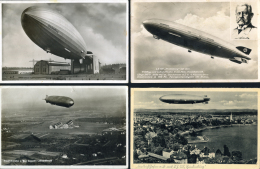 Bonito Lote De 17 Tarjetas Postales Con Imágenes De Zeppelines. Diez De Ellas Están Circuladas Entre... - Other & Unclassified