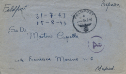 Sobre Circulado Por Feldpost (13704) A Madrid, El 4/8/43. Peso= 15 Gramos. - Covers & Documents