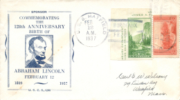 1937. Sobre Con Mat. "U.S.S. Hatfield - Bordeaux - France". Raro. Peso= 15 Gramos. - Covers & Documents