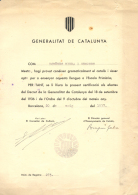 Documento De La Generalitat Firmado Por Pompeu Fabra. Año 1937. Raro. Peso= 50 Gramos. - Covers & Documents