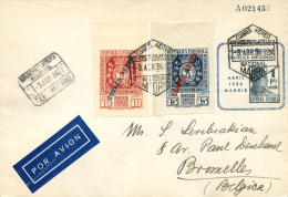 Sobre Entero Postal Exposición Filatélica Madrid. Además Con Los Sellos Nº 729/30.... - 1850-1931
