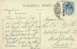 274 En Tarjeta Circulada A Suecia, El Año 1922. Peso= 15 Gramos. - Covers & Documents