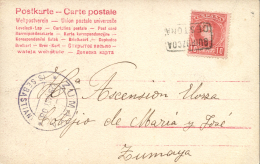 243 En T.P. A Zumaya, Año 1908. Cartería GUIPUZCOA-CESTONA. Tema Balnearios. Peso= 15 Gramos. - Covers & Documents