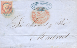 12 En Carta E Alicante A Madrid, El 29/1/1852. Peso= 15 Gramos. - Covers & Documents