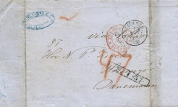 1862. Carta De Alicante A Helsingor (Dinamarca). Marca Del Encaminador "DAHLANDER AND Ciª / ALICANTE".... - Covers & Documents