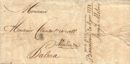 1771. Carta De Rotterdam A Palma De Mallorca. Encaminada En Barcelona "Joseph Molins". Rara. Peso= 15 Gramos. - Brieven En Documenten