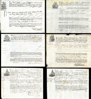 1806-1822. Seis Conocimientos De Embarque Diferentes. Peso= 30 Gramos. - Covers & Documents
