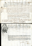 1803 Y 1813. Registros De Embarque De Barcelona Y Tarragona Para La Guaira Y Veracruz Respectivamente. Peso= 30... - Covers & Documents