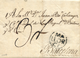 D.P. 28. 1798. Carta De Palma De Mallorca A Barcelona. Interesante Texto Sobre Las Vicisitudes De Un Barco Mercante... - ...-1850 Prephilately