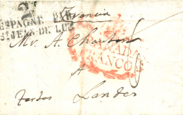 D.P. 25. 1832. Carta De Granada A Londres. Bonita. Peso= 15 Gramos. - ...-1850 Prephilately