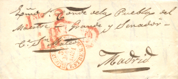 D.P. 13. 1851. Carta Circulada De Jerez De Los Caballeros A Madrid. Marca De Franquicia "SyD". Peso= 15 Gramos. - ...-1850 Préphilatélie