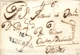 D.P. 10. S/f. Cubierta A Otañes (Castrourdiales- Santander) Marca MN/VIZCAYA De MONDRAGÓN (PE 2).... - ...-1850 Prephilately