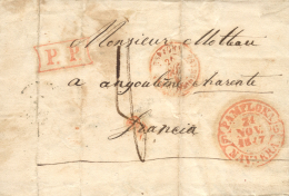 D.P. 6. 1847. Carta De Pamplona A Francia. Rara. Peso= 15 Gramos. - ...-1850 Préphilatélie