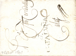 D.P. 5. 1801. Carta De Tremp A Calaf. Peso= 15 Gramos. - ...-1850 Prephilately