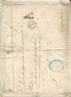 D.P. 5. Plica Judicial Del S.N. Circulada De La Seu D'Urgell A Barcelona. Marca A De Abono. Año 1859. Muy... - ...-1850 Préphilatélie