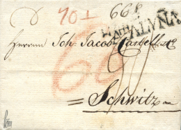 D.P. 5. 1803. Carta De Barcelona A Suiza. Firmada Graus. Peso= 15 Gramos. - ...-1850 Prephilately