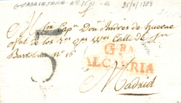 D.P. 2. 1809. Envuelta Circulada De Guadalajara A Madrid. Marca P.E. 3. Peso= 15 Gramos. - ...-1850 Prephilately