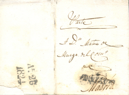 D.P. 1. 1824. Carta Circulada A Madrid. Bonita. Peso= 15 Gramos. - ...-1850 Prephilately