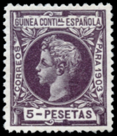 GUINEA. ** 25. 5 Ptas. Numeración Ceros. Centraje De Lujo. Rarísimo Así. Cat. 465 €. ... - Spanish Guinea