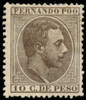 FERNANDO PÓO. (*) 8. Valor Clave. Bonito. Cat. 102 €. Peso= 15 Gramos. - Fernando Poo