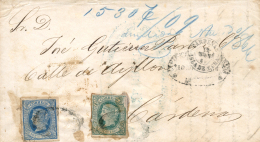 CUBA. Ø 14 Y 15 (Antillas) En Sobre Circulado De La Habana A Cárdenas. Fechador Certificados/Habana.... - Cuba (1874-1898)