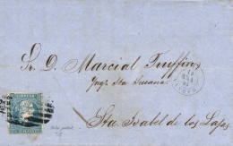 CUBA. Ø 7F. 1861 (28 Febrero). Rara Envuelta De La Habana A Santa Isabel De Las Lajas. Falso Postal  (Guerra... - Cuba (1874-1898)