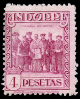 ** 25. 4 Ptas. Centraje Y Dentado Normal De La Emisión. Cat. 130 €. Peso= 15 Gramos. - Unused Stamps