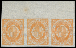 (*) N.E. 12s+N.E.iss+N.E. 12s. Trío Con El Sello Del Centro Invertido. Peso= 15 Gramos. - Unused Stamps