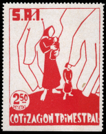 S.R.I. 2,50 Ptas. G.G. 1574. Preciosa. Peso= 15 Gramos. - Spanish Civil War Labels
