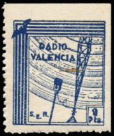 Radio Valencia. 1 Pta. No Reseñada. Peso= 15 Gramos. - Spanish Civil War Labels
