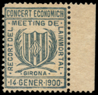 CATALUNYA. 1900. Girona. Concert Economich. 4 Distintas Viñetas. Nathan C-47. Peso= 15 Gramos. - Spanish Civil War Labels