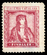 CATALUNYA. 1900ca. Galería Catalana. Fivaller. 4 Distintas Viñetas. Nathan C-34. Peso= 15 Gramos. - Spanish Civil War Labels