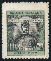 CATALUNYA.. 1900ca. Galería Catalana. Joan Prim. 4 Distintas Viñetas. Nathan C-33. Peso= 15 Gramos. - Spanish Civil War Labels