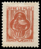 CATALUNYA. 1900ca. Jofré Lo Pilós. Primer Comte. 5 Distintas Viñetas. Nathan C-29. Peso= 15... - Spanish Civil War Labels