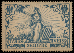 CATALUNYA. 1900. Catalunya Avant, Sempre Avant. Formato A(5) Y B (5. Nathan C-13. Peso= 15 Gramos. - Spanish Civil War Labels