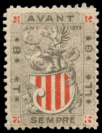 CATALUNYA. 1899. Catalunya Avant(5) Y Avant Sempre (5). Nathan C-7 Y C-8. Peso= 15 Gramos. - Spanish Civil War Labels